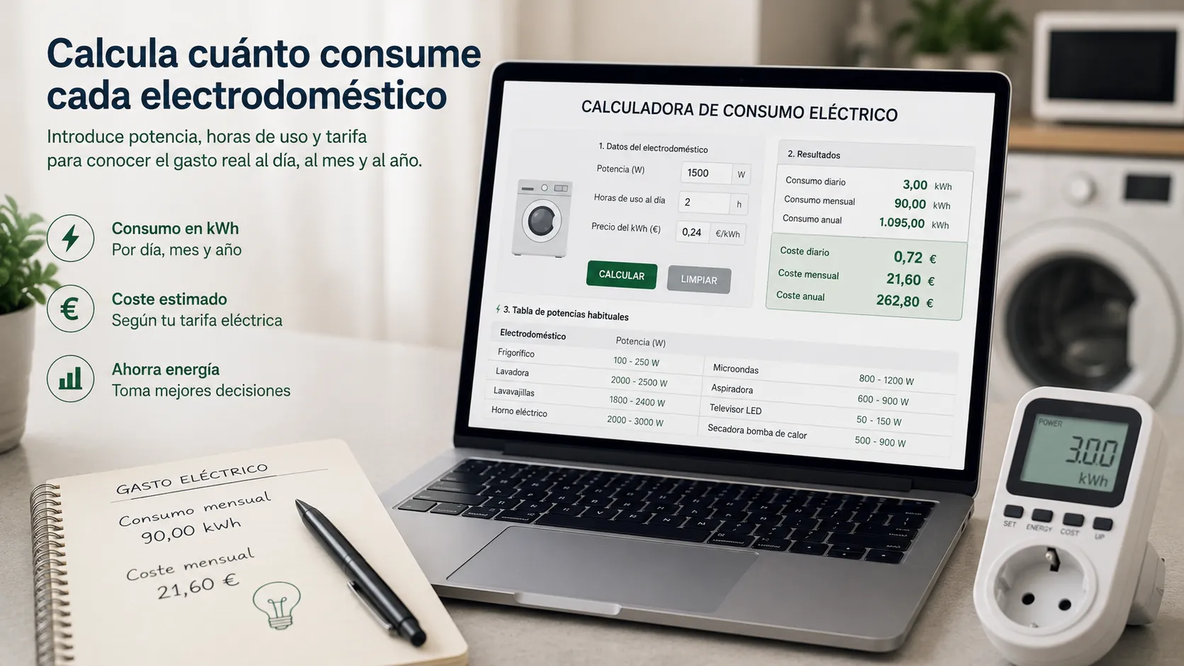 Calculadora de consumo eléctrico