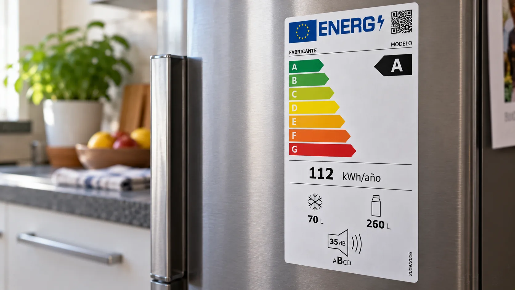 Etiqueta energética de la A a la G